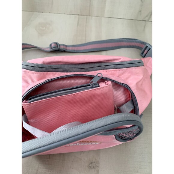 Vintage EastSport Gray & Pink Waist Fanny Pack With Extra Pocket Pouch 90s - Picture 6 of 13